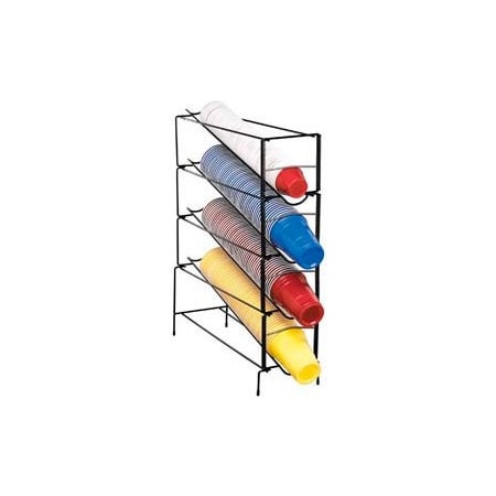 Dispense Rite Dispense-Rite 4 Section Vertical Wire Rack Cup Dispenser WR-CT-4